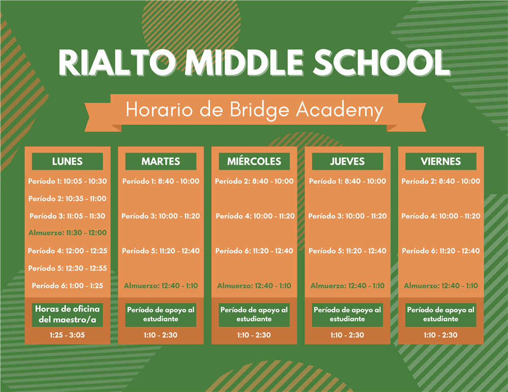 Schedule Español Schedule Español